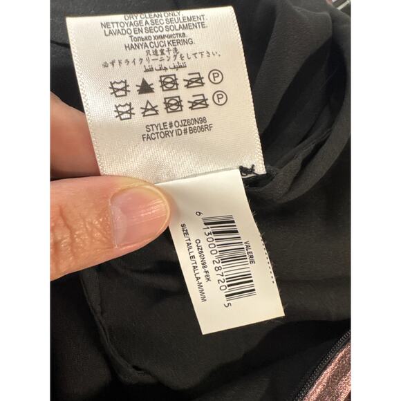 BCBG MAXAZRIA VALARIE Metallic Pleated Halter Gown Hi-Low Dress Size M NWT $368 - Picture 10 of 11